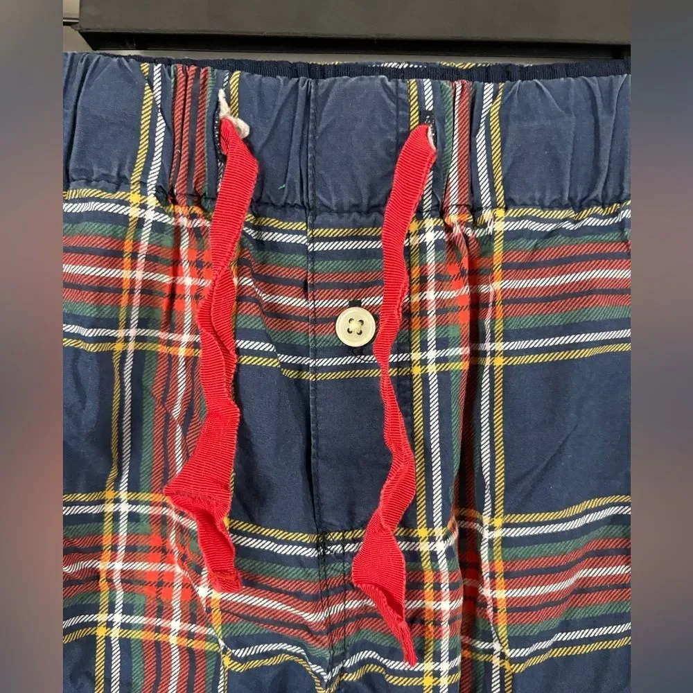 J. Crew Steward Christmas Plaid Poplin Pajama Cotton Pants XS Holiday Loungewear